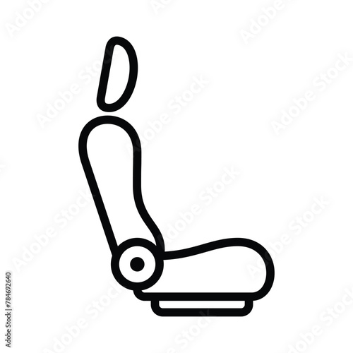 car seat icon line design vector