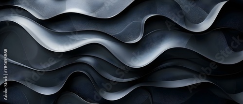 Flowing Rhythms: Deep Blue Waves Abstract. Concept Abstract Art, Deep Blue Waves, Flowing Rhythms