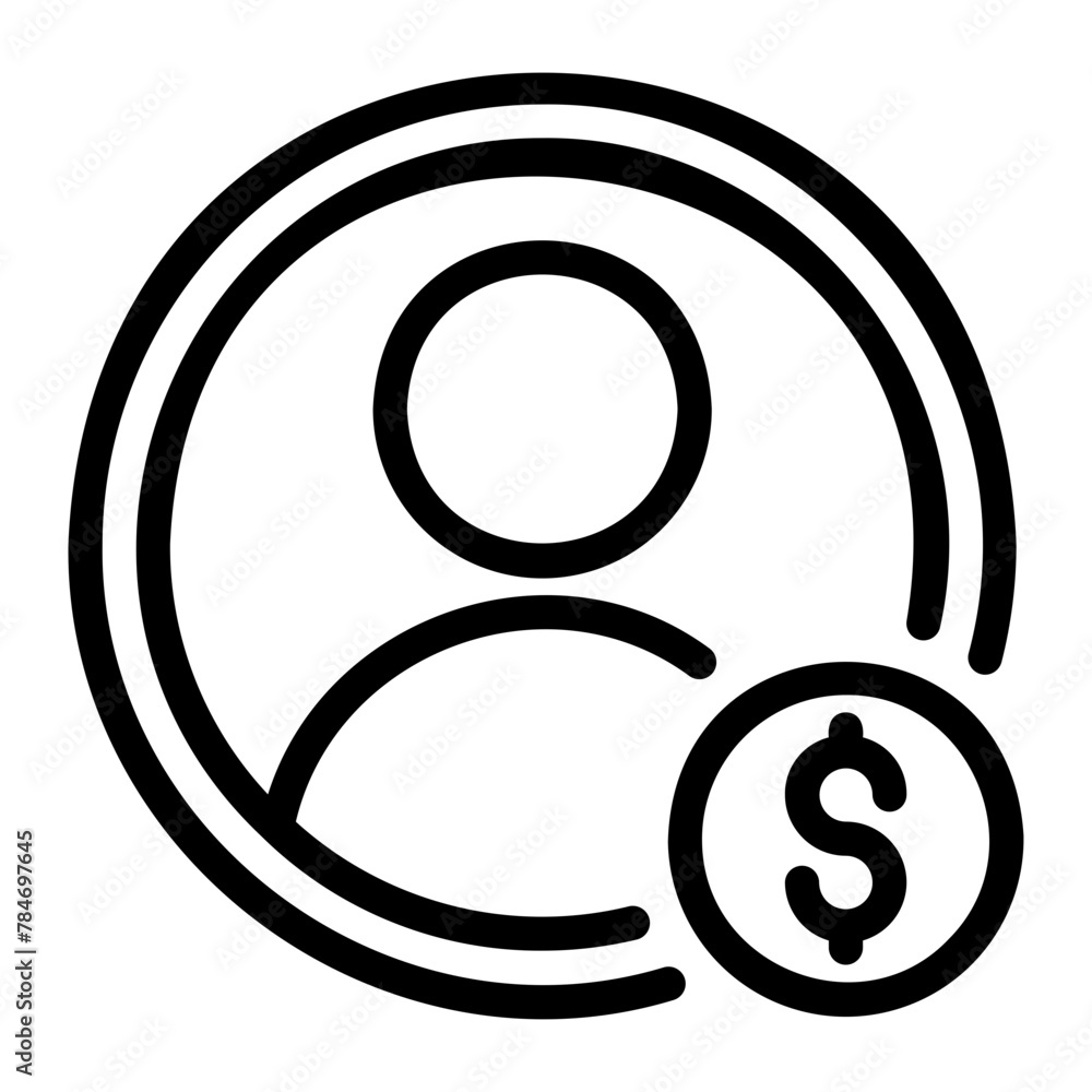 dollar line icon dollar line icon