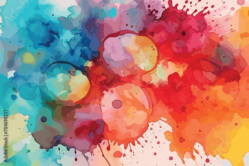 Colorful watercolor abstract background. © Hasan Art