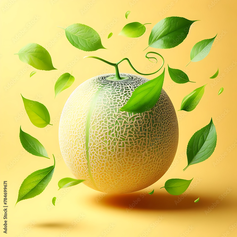 Sweet Melon Delight Cinematic Cantaloupe Wallpaper. A melon is any of