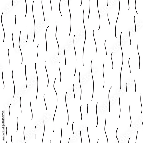 Black and White Wavy Lines Pattern