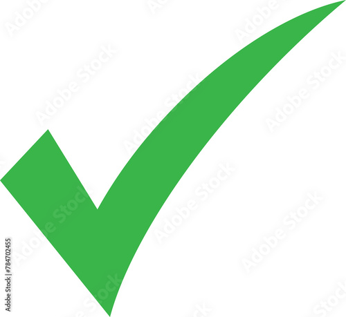 Green check marks, isolated tick symbols, checklist signs, and an approval badge. Flat and modern checkmark design, vector illustration.