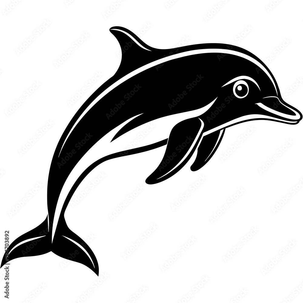 Obraz premium dolphin isolated on white