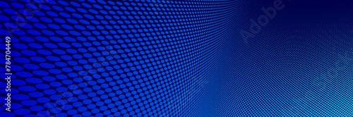 Blue lines in 3D perspective vector abstract background, dynamic linear minimal design, wave lied pattern in dimensional and movement.