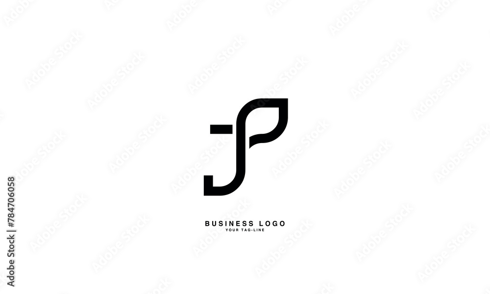 JP, PJ, J, P, Abstract Letters Logo Monogram JP, PJ, J, P, Abstract Letters Logo Monogram
