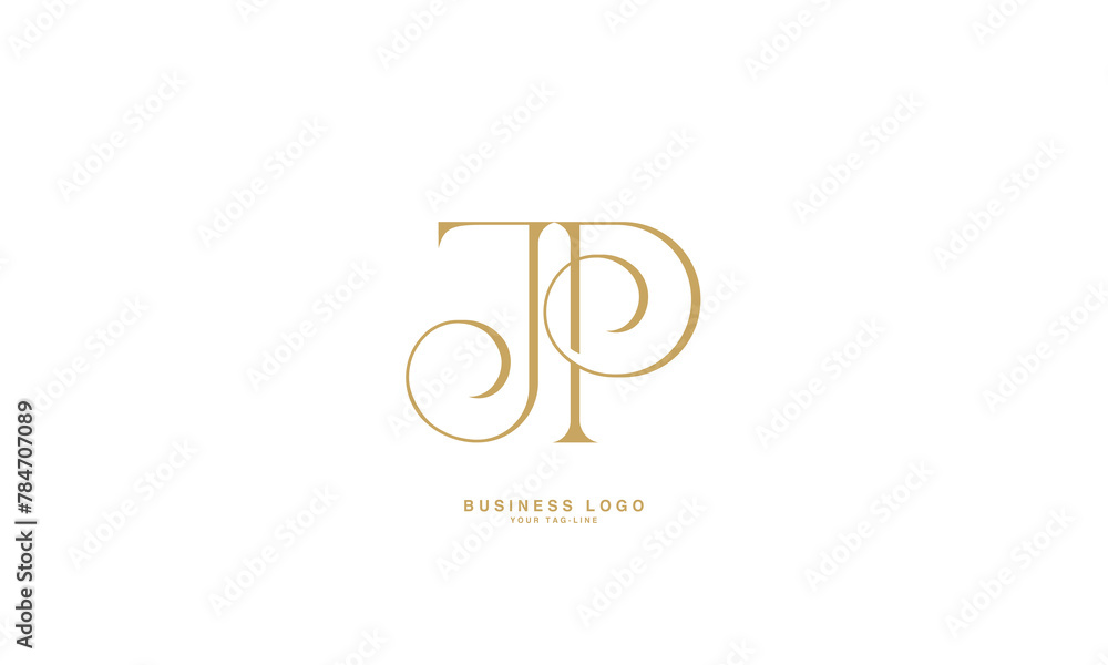 JP, PJ, J, P, Abstract Letters Logo Monogram JP, PJ, J, P, Abstract Letters Logo Monogram