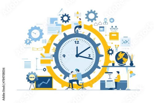 Visual representation of the time management planning process for enhancing personal productivity in business.