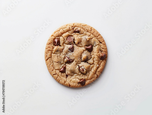 Top Down Photo Of Chocolate Chip Cookie