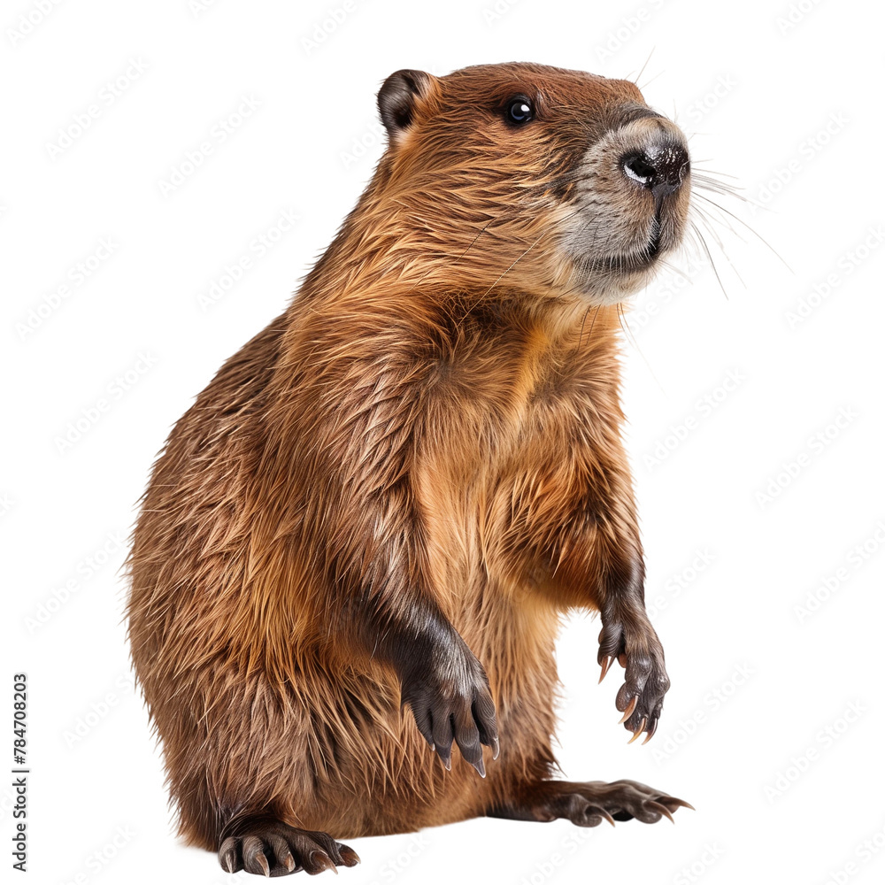 Beaver isolated on transparent background Beaver isolated on transparent background