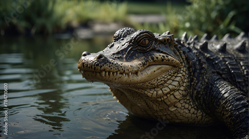American alligator along the river © mischenko