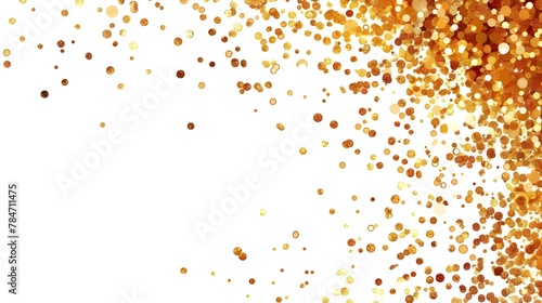  Yellow Golden and Gold Circles on White Background. Vector Colorful Circles Confetti Isolated on White Background 