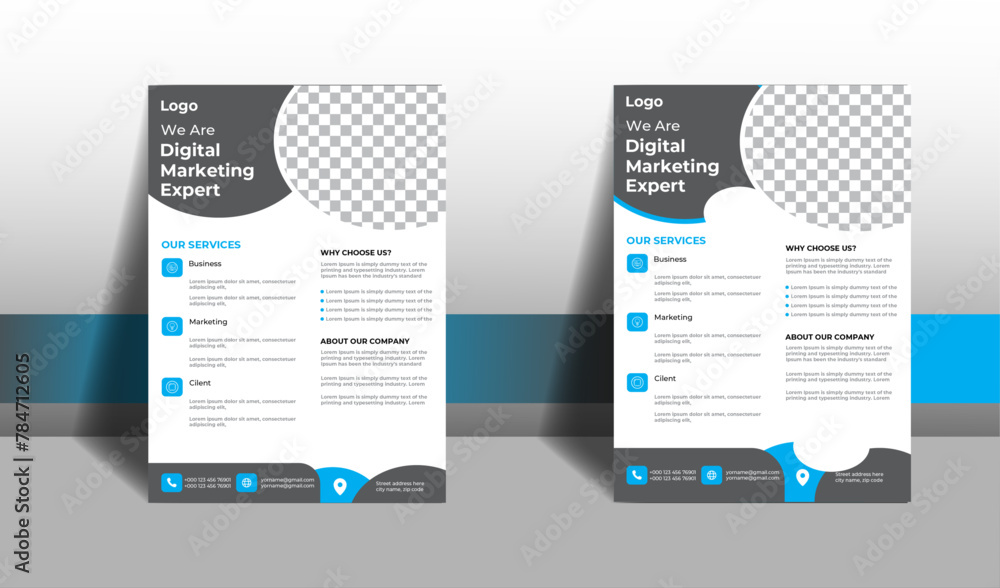 Obraz premium Annual report brochure flyer design template vector, Brochure template flyer design vector background