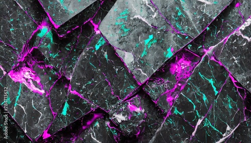 サイバーパンクな大理石のテクスチャ