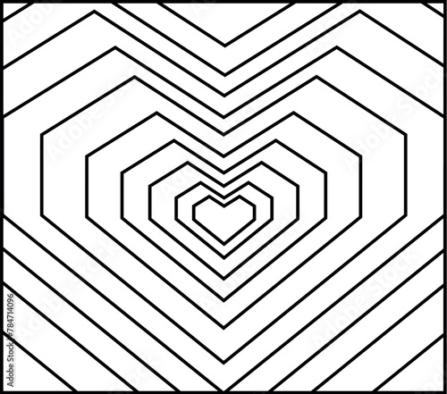 Laser cutting template with burst hearts, tumbler template, die cut panel for CNC , coaster, paper art for card and background. stencil vector illustration