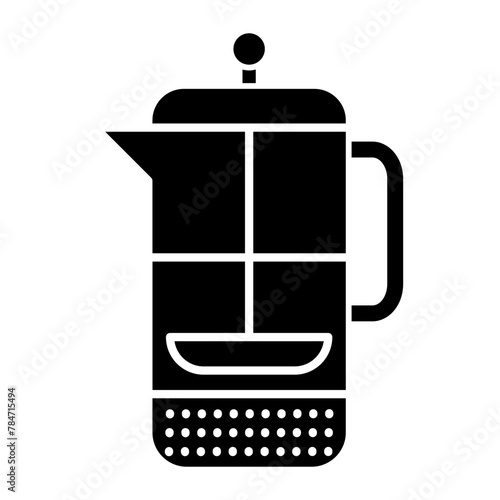 French Press Icon Design