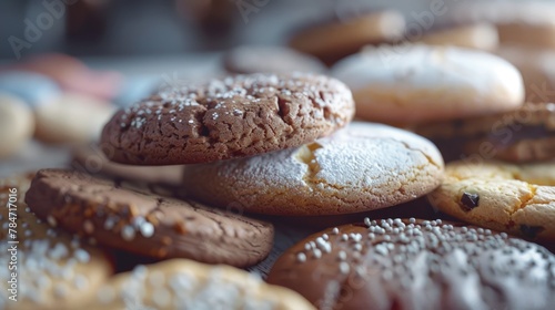 Delectable Assortment of Fresh-Baked Cookies on Display