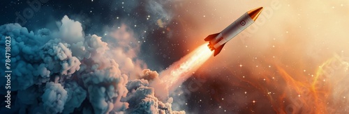Rocket Launching Into Space photo