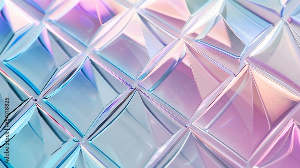 A crisp cross glass pattern style background in pastel color. Close-up of crossed glass blocks in pastel color. A crisp cross glass pattern style background in pastel color. Close-up of crossed glass blocks in pastel color.