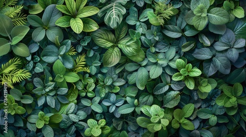 Lush Green Plants Close Up