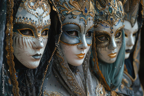 Portraying characters from medieval history at a masquerade ball