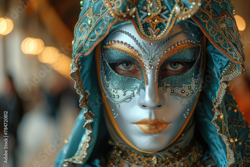 Portraying characters from medieval history at a masquerade ball © Veniamin Kraskov