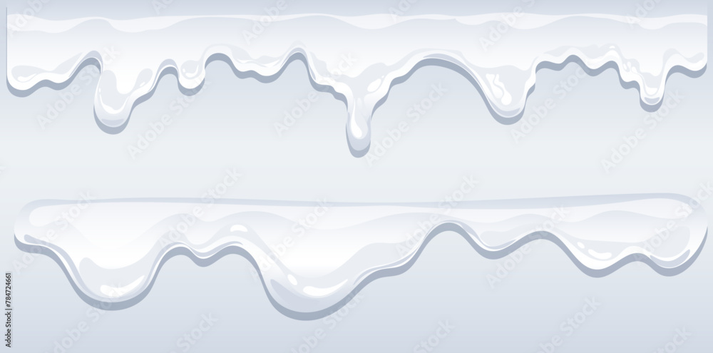 Cosmetic cream milk smooth melting banner. Vector flat cartoon graphic design illustration Cosmetic cream milk smooth melting banner. Vector flat cartoon graphic design illustration