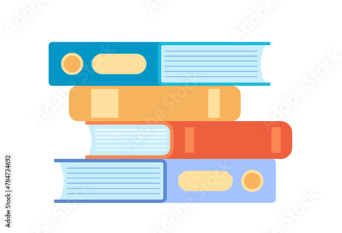 File documents pile isolated concept. Vector flat graphic design illustration