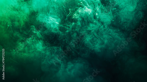 abstract background with green smoke © Edgar Martirosyan
