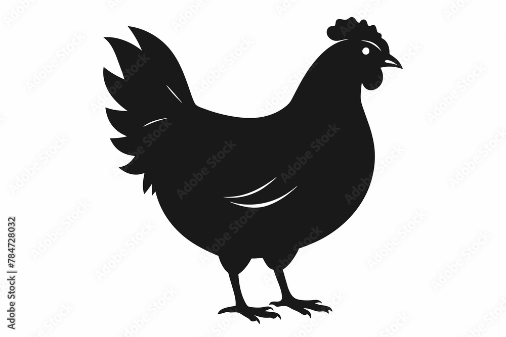 chicken silhouette of vector illustration chicken silhouette of vector illustration