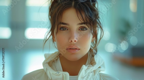 Intense Close-up of Person With Blue Eyes