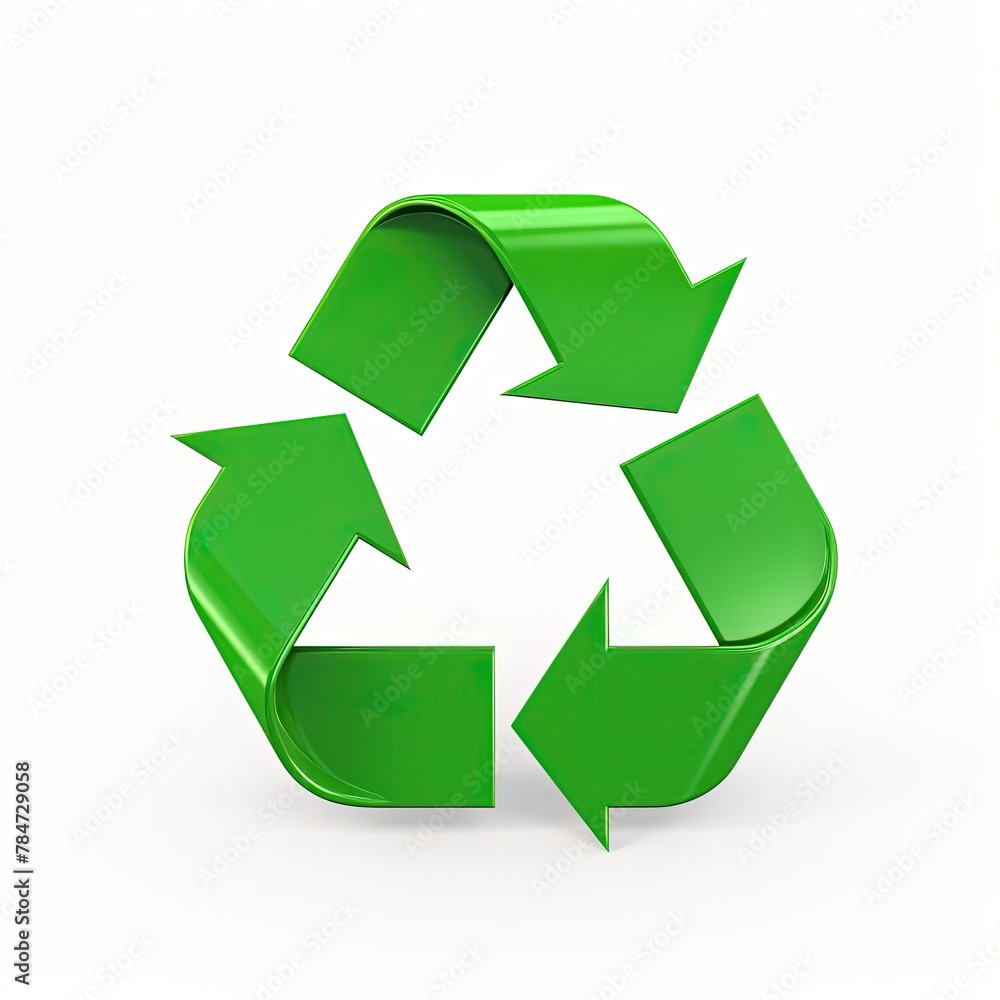 Fototapeta premium Recycle sign on white background