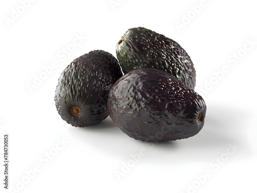 Avocado on White Background