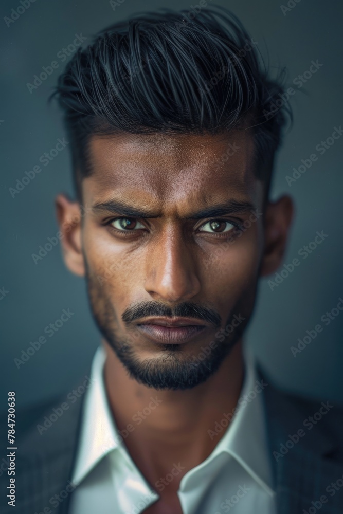 Close up of a person wearing a suit and tie Close up of a person wearing a suit and tie