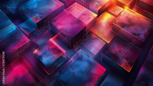 Vibrant Abstract Background With Multicolored Swirls