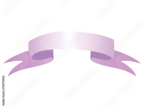 Simple Violet ribbon isolated on white. Tape, band. set of characters for text banner. Decorative tape. linear icon vintage banner, graphic sale badge.