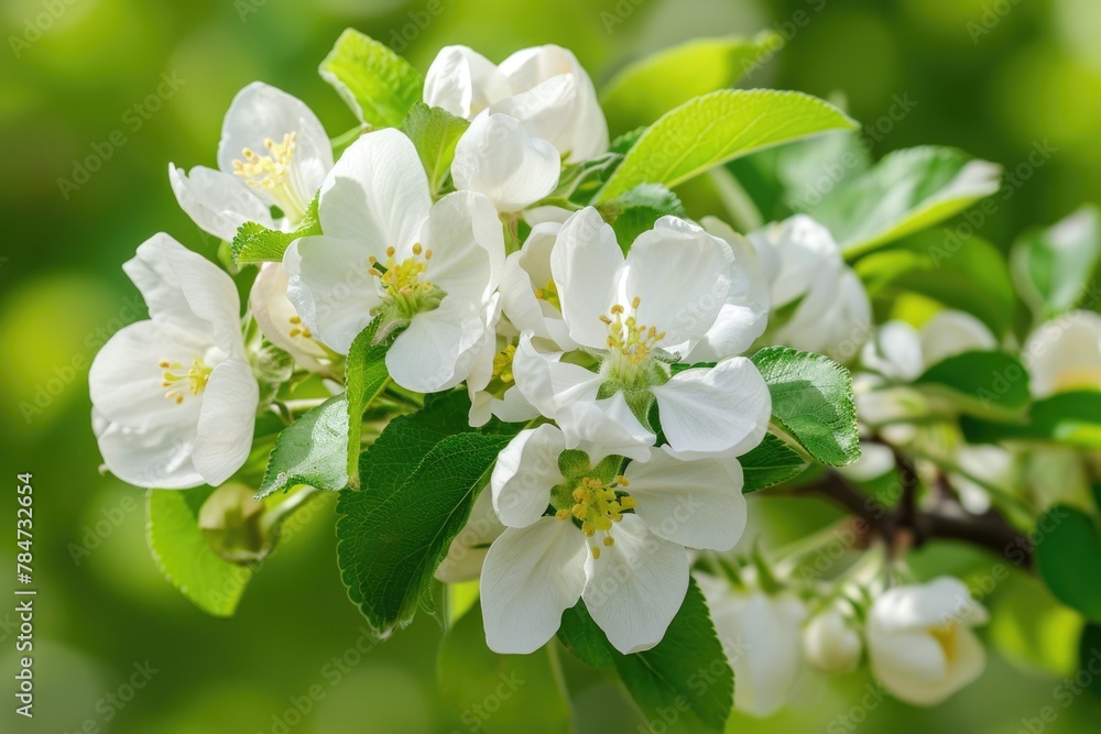 Close up of a white flower on a tree Close up of a white flower on a tree