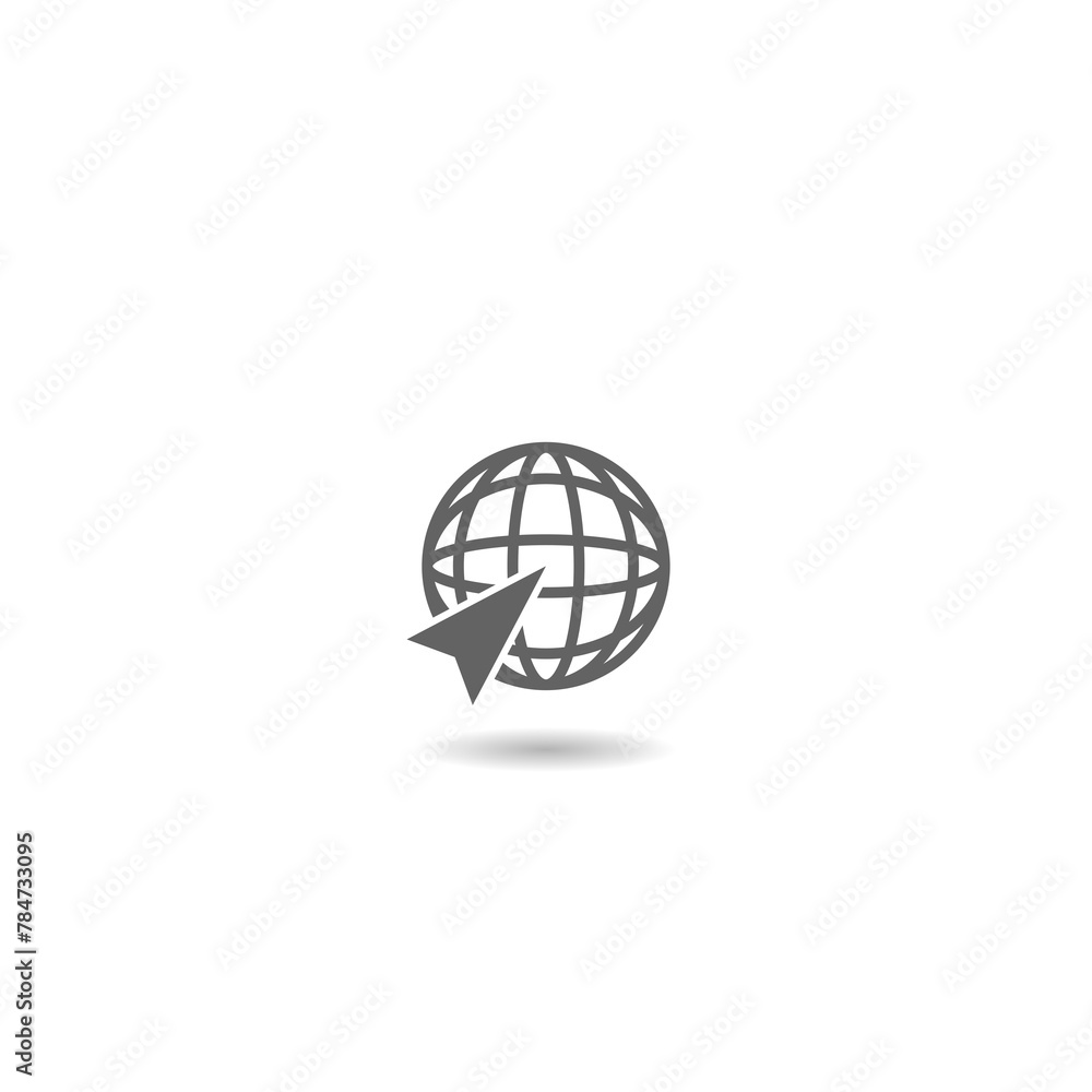 Click to go to website or internet icon with shadow Click to go to website or internet icon with shadow