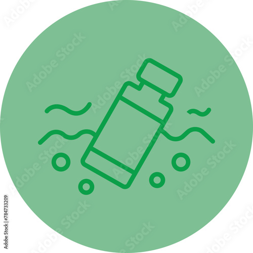 Plastic Green Line Circle Icon