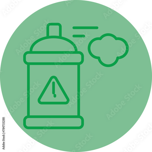 Aerosol Green Line Circle Icon