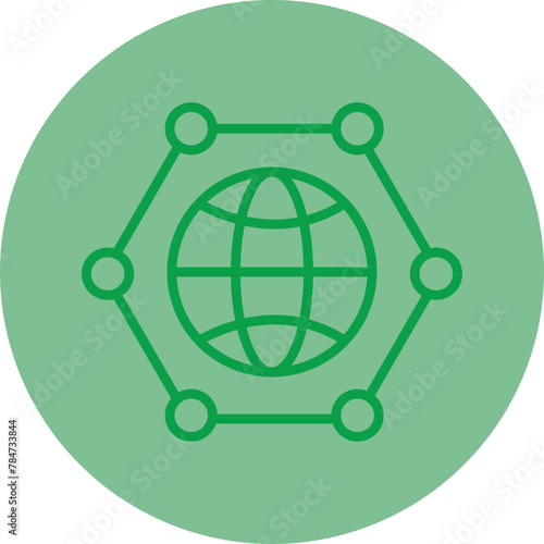 Rendering Green Line Circle Icon