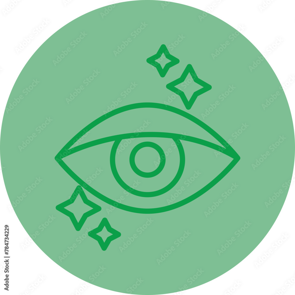 Ophthalmologist Green Line Circle Icon Ophthalmologist Green Line Circle Icon