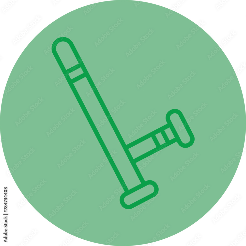 Nightstick Green Line Circle Icon Nightstick Green Line Circle Icon
