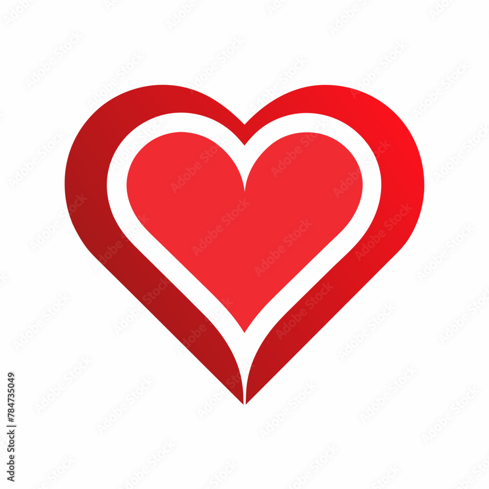 Heartfelt Affection: Vector Illustration of a Heart