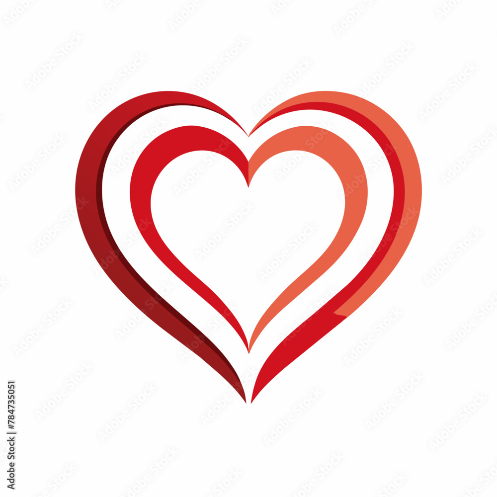 Heartfelt Affection: Vector Illustration of a Heart