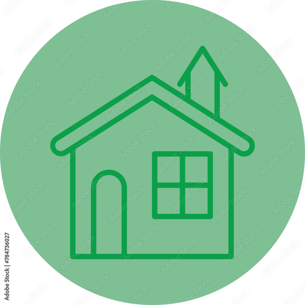 House Green Line Circle icon House Green Line Circle icon