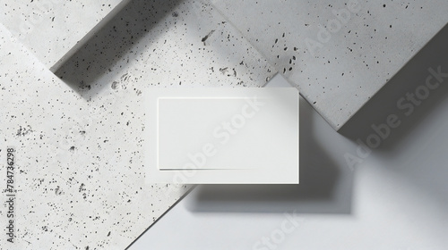 Sophisticated Business Card Mockup: Textured Design on a Grey Background with Dimensions 85x55 mm photo