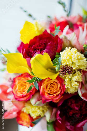 Beautiful gift box with flowers