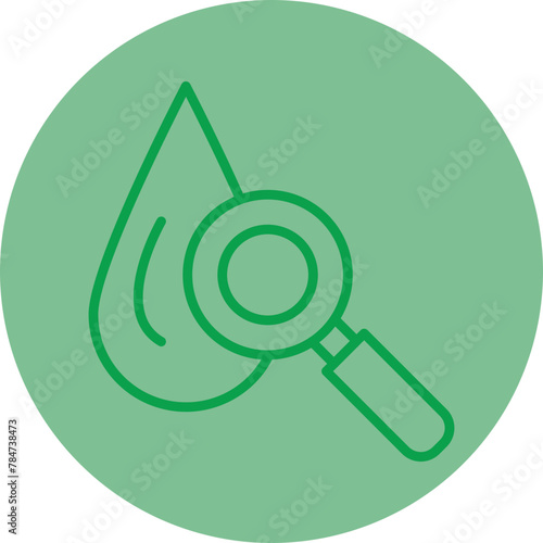 Hematology Green Line Circle Icon