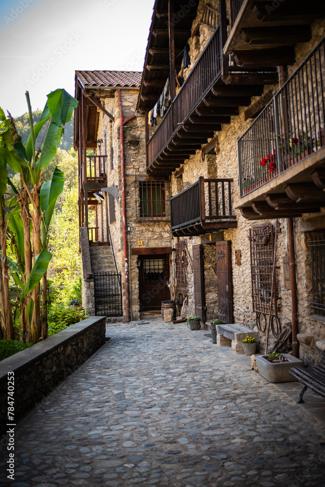 Fototapeta premium small stone town in the mountain